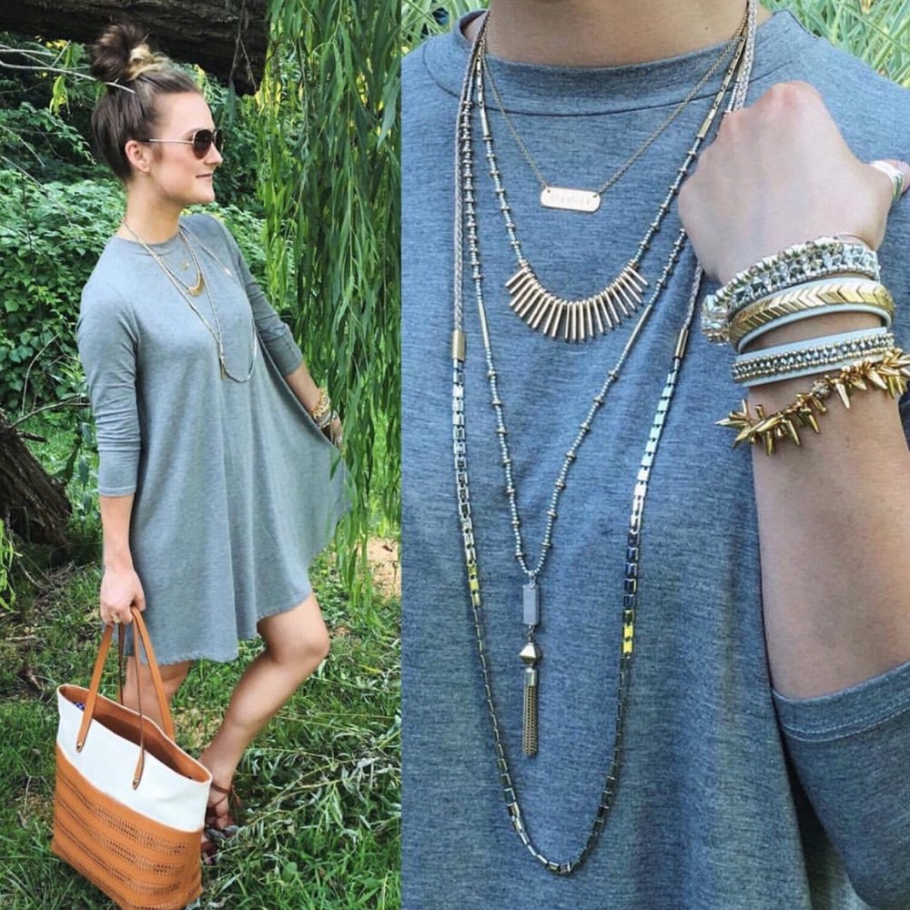 Grey Long Sleeve Dress